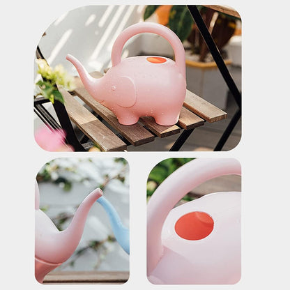 0.4 Gallon Plastic Watering Can Small Lightweight Cute Indoor Outdoor Garden Plants, Adult Elephant Watering Can STYLE1: Pink