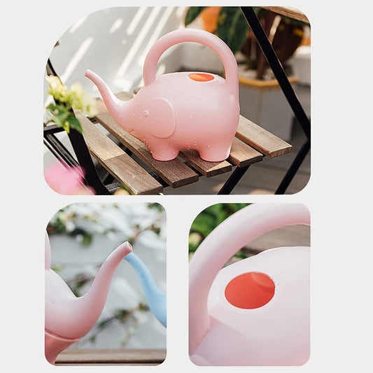 0.4 Gallon Plastic Watering Can Small Lightweight Cute Indoor Outdoor Garden Plants, Adult Elephant Watering Can STYLE1: Pink