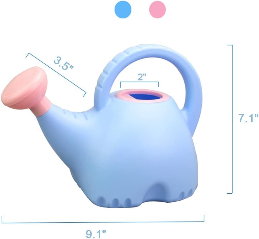 0.4 Gallon Plastic Watering Can Small Lightweight Cute Indoor Outdoor Garden Plants, Adult Elephant Watering Can STYLE1: Pink