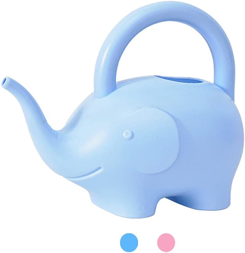 0.4 Gallon Plastic Watering Can Small Lightweight Cute Indoor Outdoor Garden Plants, Adult Elephant Watering Can STYLE1: Pink