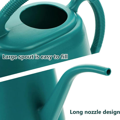 Watering Can Indoor Plants, 1 Gallon Large Capacity Thickened Plastic Long Spout Watering Can with Ergonomic Handle,Durable Small Watering Can for Indoor Plants Flower Garden Office (Green)