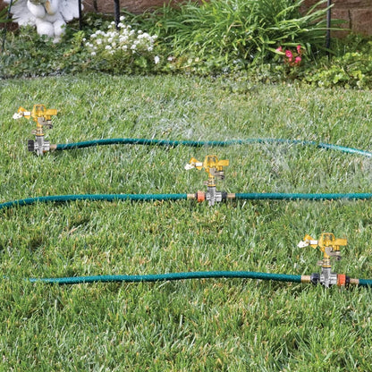 8 Pack 1/2 inch Zinc Alloy Lawn Sprinkler Spike Base, Water Flow Thru Sprinkler for Yard, Lawn, Garden and Grass Irrigation