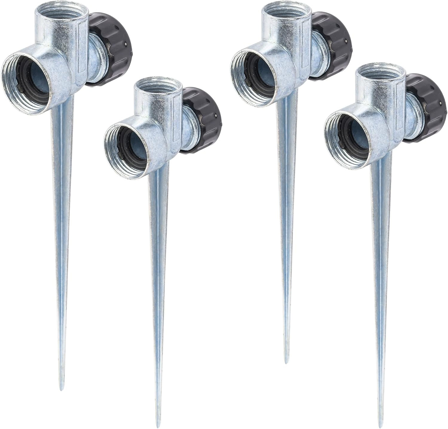 8 Pack 1/2 inch Zinc Alloy Lawn Sprinkler Spike Base, Water Flow Thru Sprinkler for Yard, Lawn, Garden and Grass Irrigation