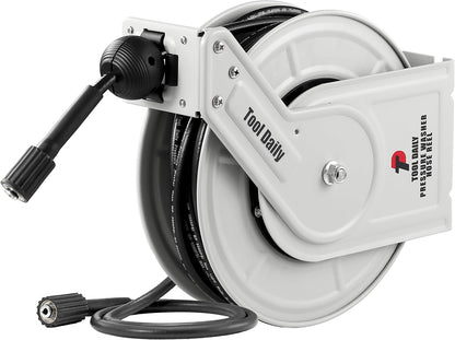 Retractable Pressure Washer Hose Reel, 1/4” x 60 FT