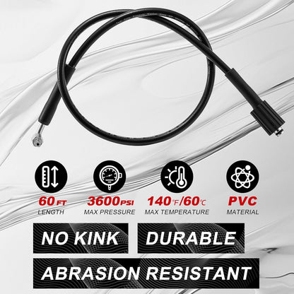 Retractable Pressure Washer Hose Reel, 1/4” x 60 FT