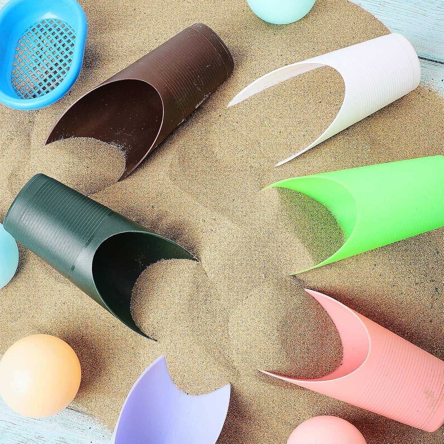 6 Pcs Plastic Soil Scoop for Bonsai Indoor Plants, Color 3