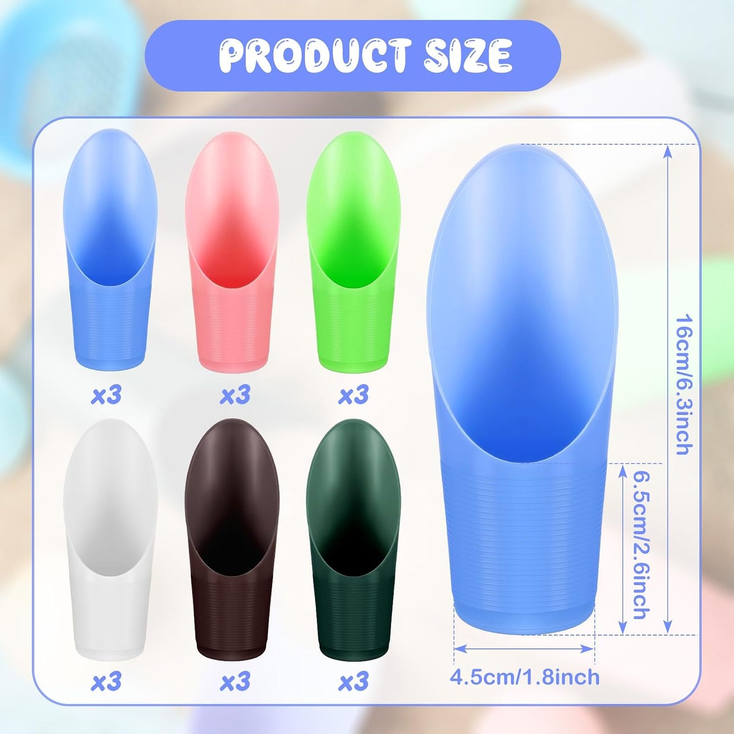 6 Pcs Plastic Soil Scoop for Bonsai Indoor Plants, Color 3