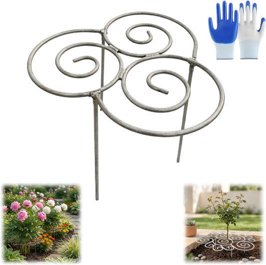 Metal Plant Support Ring, Peony Cages and Supports, Grow Through Stake