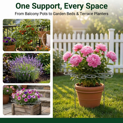 Metal Plant Support Ring, Peony Cages and Supports, Grow Through Stake