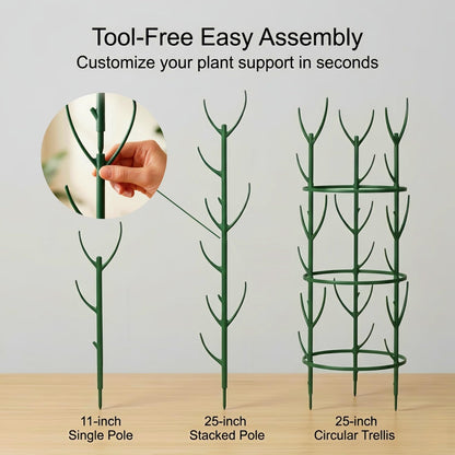 10-Pack Monstera Plant Support Stakes - Stackable Sticks