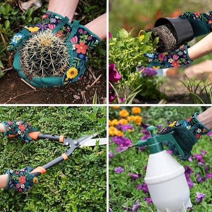 Gardening Gloves for Women, Breathable Leather Garden Gloves,Gardening Gift