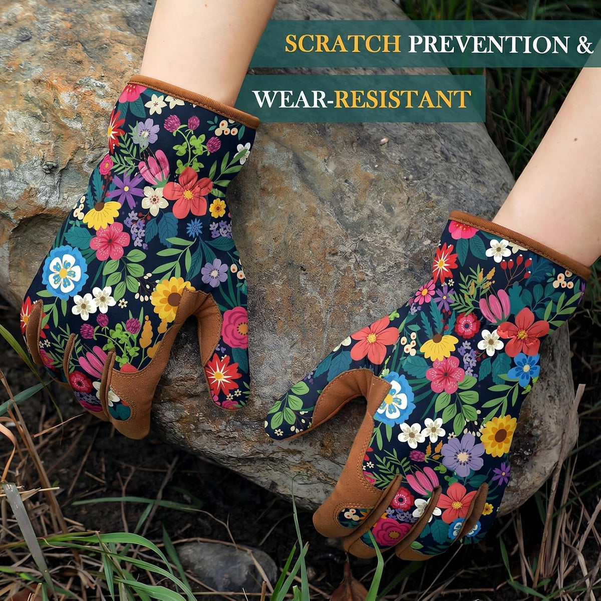Gardening Gloves for Women, Breathable Leather Garden Gloves,Gardening Gift