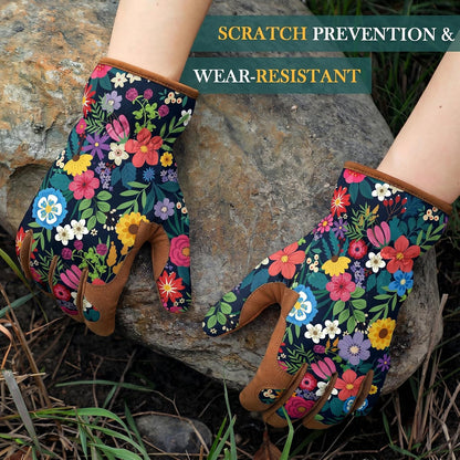 Gardening Gloves for Women, Breathable Leather Garden Gloves,Gardening Gift