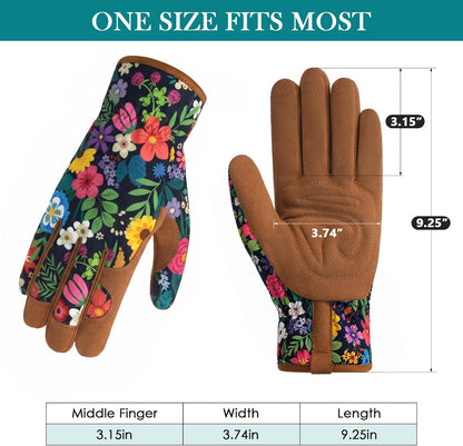Gardening Gloves for Women, Breathable Leather Garden Gloves,Gardening Gift