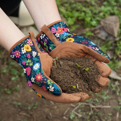 Gardening Gloves for Women, Breathable Leather Garden Gloves,Gardening Gift
