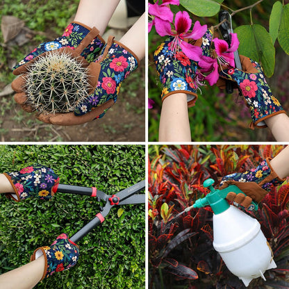 Gardening Gloves for Women, Breathable Leather Garden Gloves,Gardening Gift