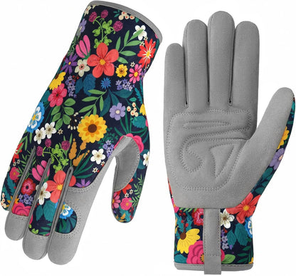 Gardening Gloves for Women, Breathable Leather Garden Gloves,Gardening Gift