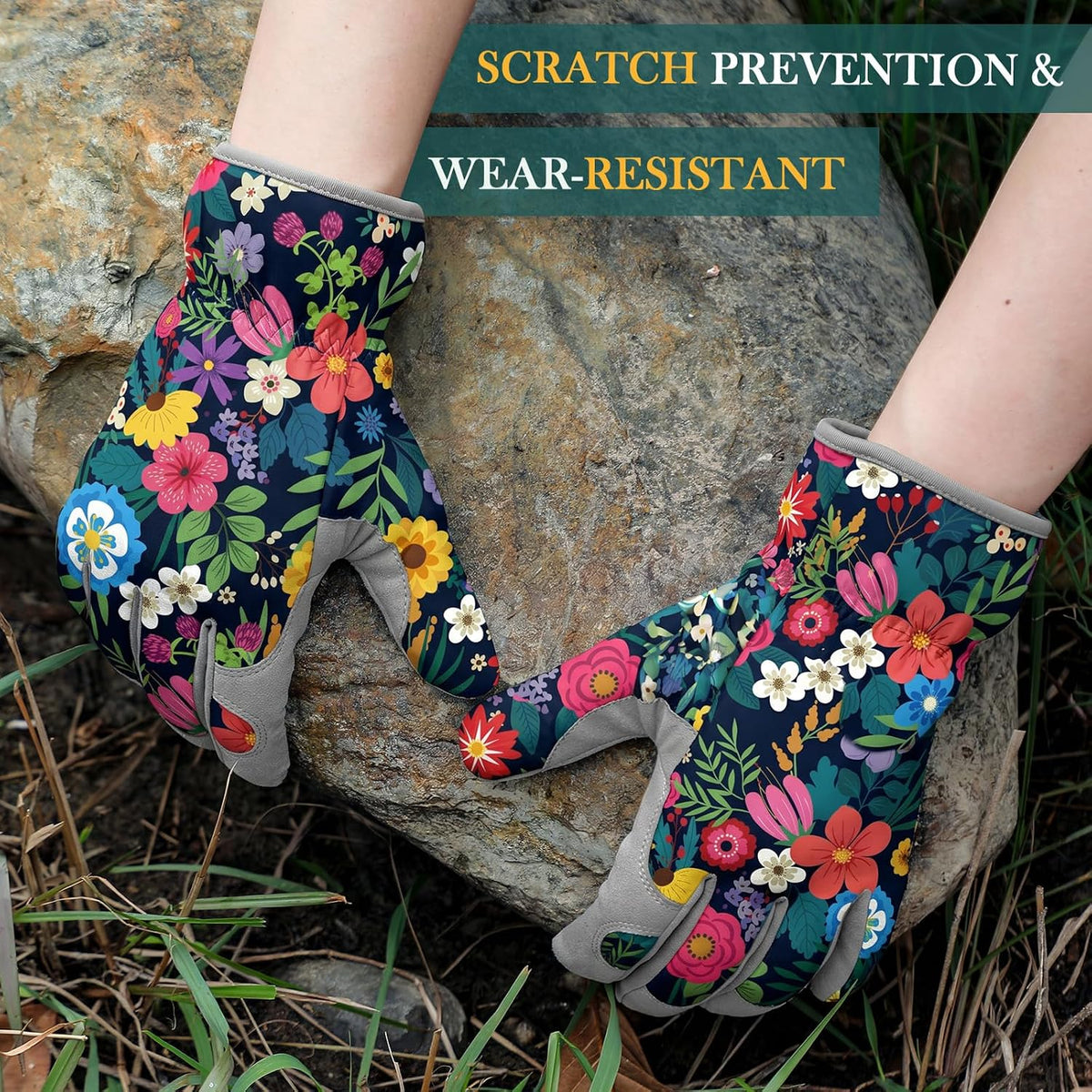 Gardening Gloves for Women, Breathable Leather Garden Gloves,Gardening Gift