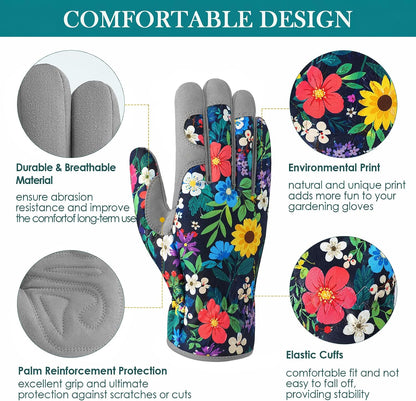 Gardening Gloves for Women, Breathable Leather Garden Gloves,Gardening Gift