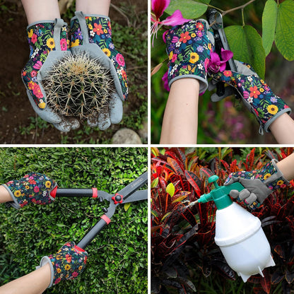 Gardening Gloves for Women, Breathable Leather Garden Gloves,Gardening Gift