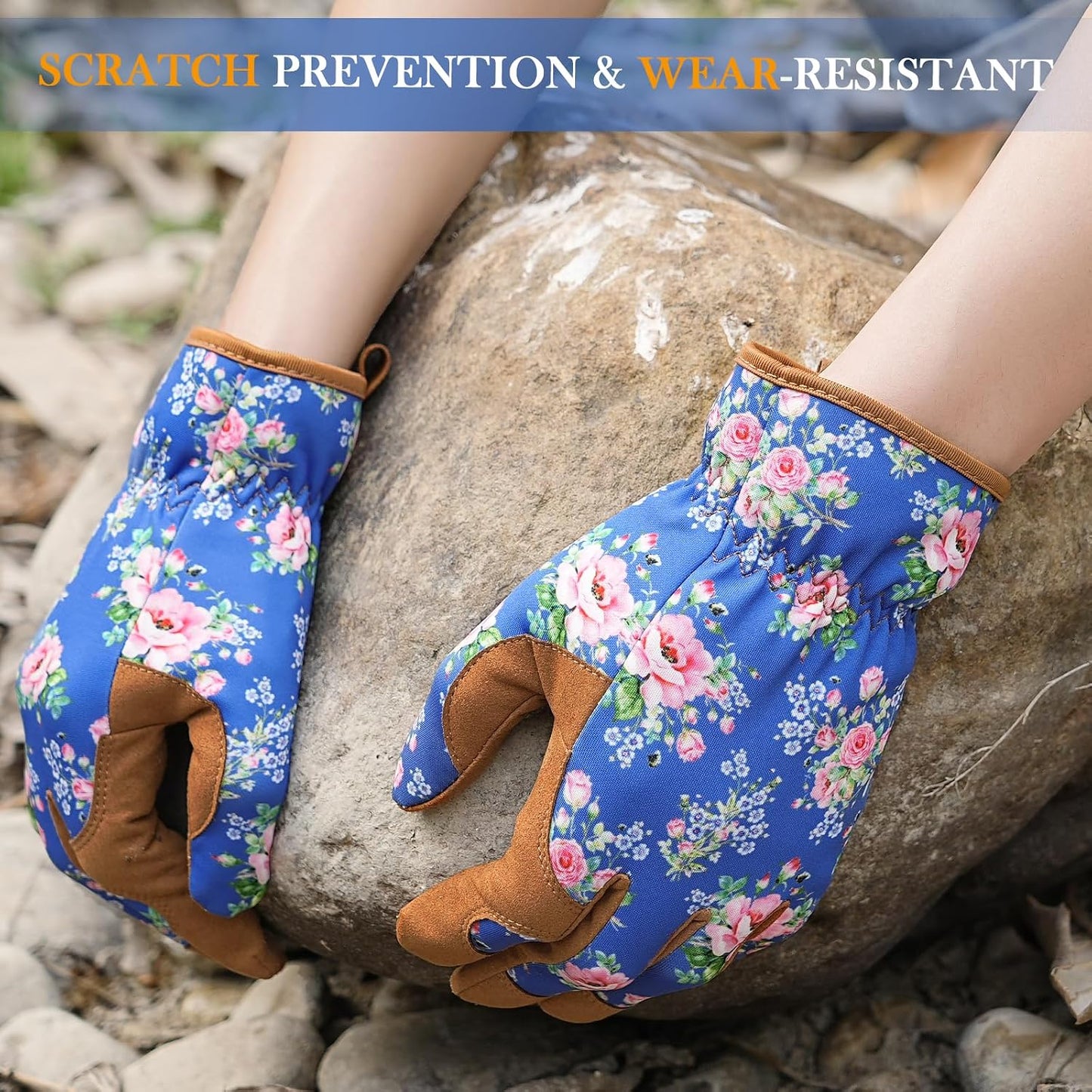 Gardening Gloves for Women, Breathable Leather Garden Gloves,Gardening Gift