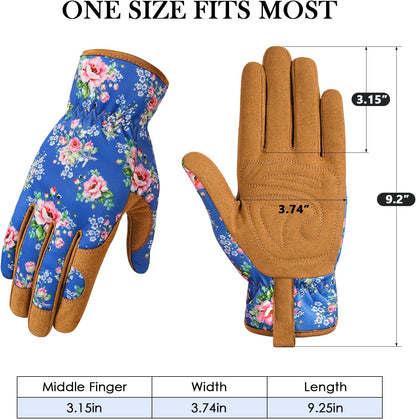 Gardening Gloves for Women, Breathable Leather Garden Gloves,Gardening Gift