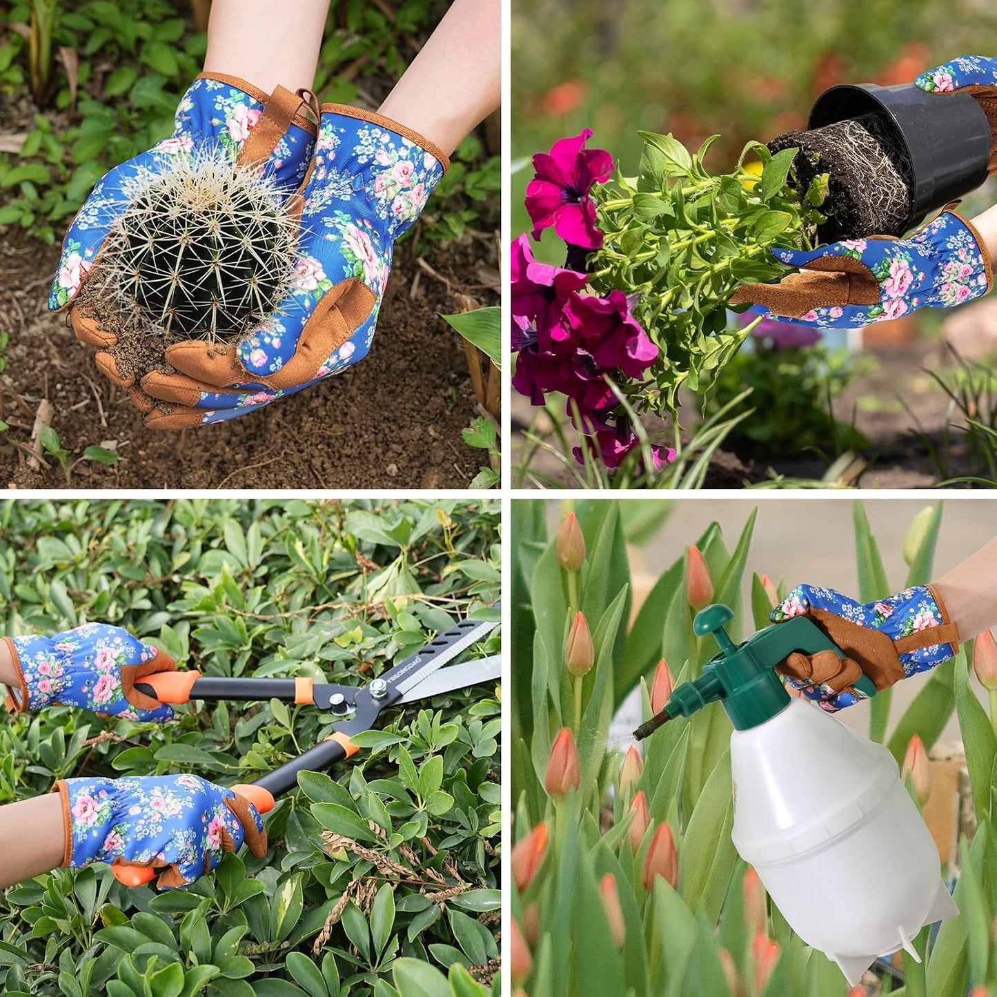Gardening Gloves for Women, Breathable Leather Garden Gloves,Gardening Gift