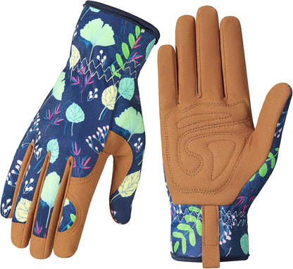 Gardening Gloves for Women, Breathable Leather Garden Gloves,Gardening Gift