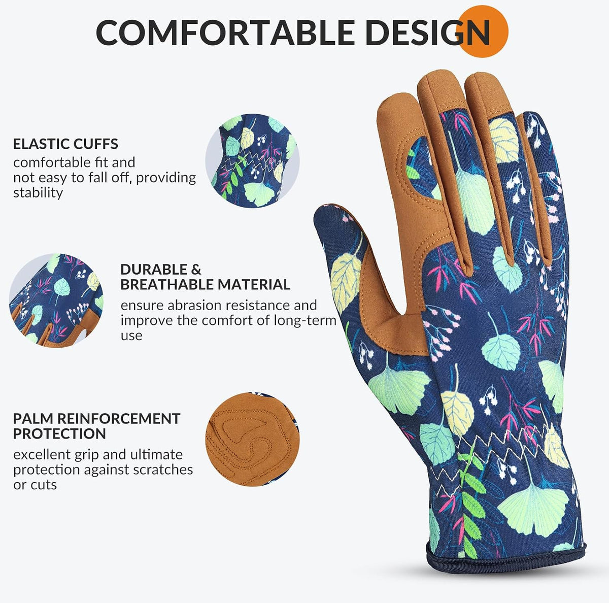Gardening Gloves for Women, Breathable Leather Garden Gloves,Gardening Gift