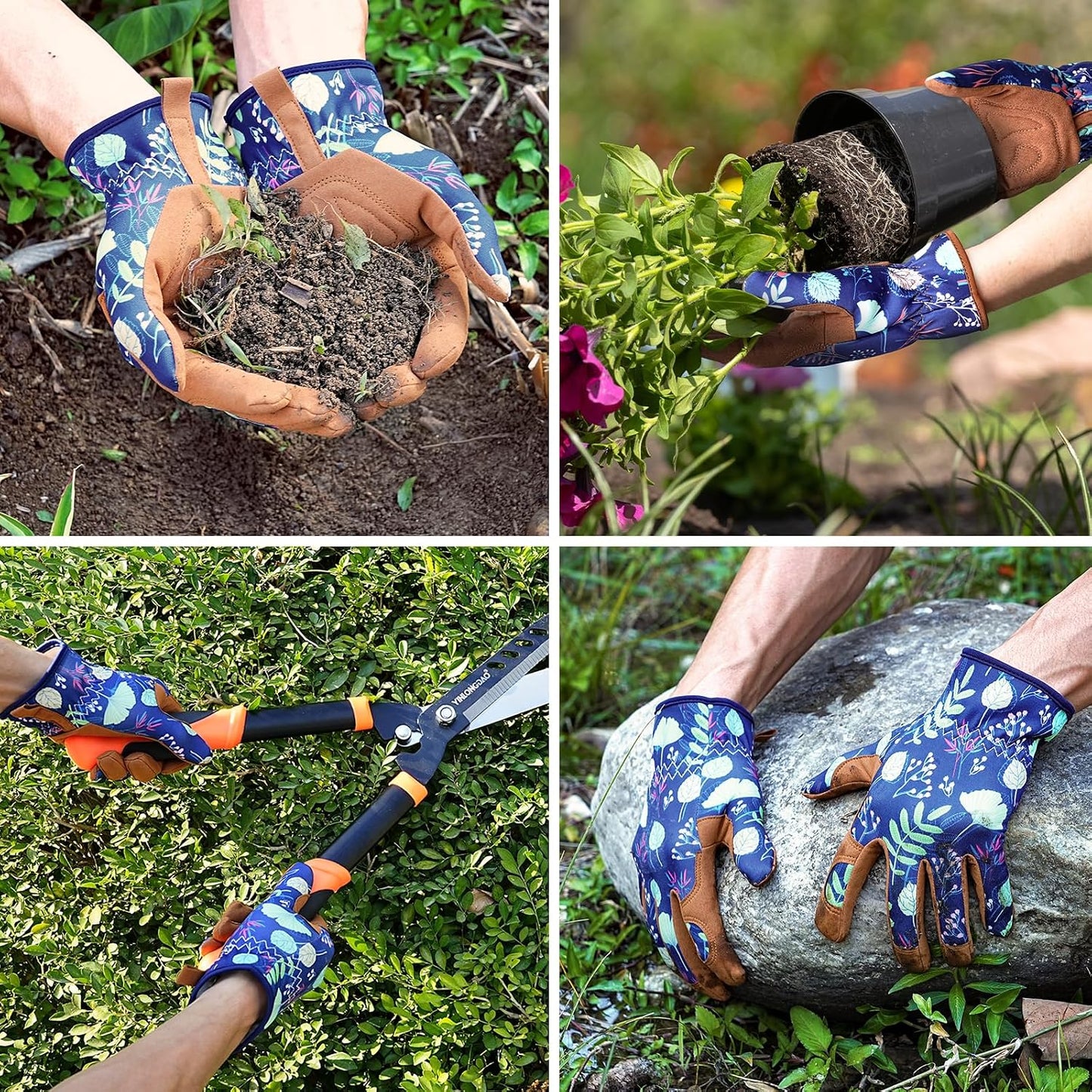 Gardening Gloves for Women, Breathable Leather Garden Gloves,Gardening Gift