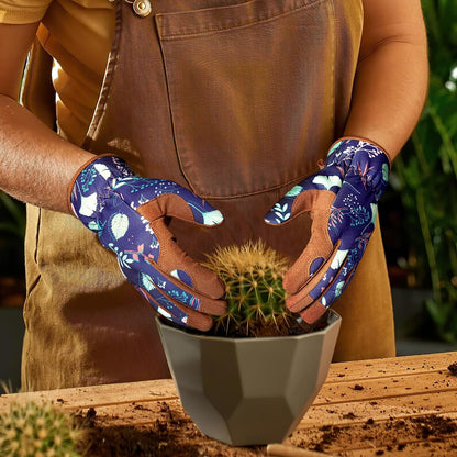 Gardening Gloves for Women, Breathable Leather Garden Gloves,Gardening Gift