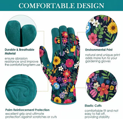 Gardening Gloves for Women, Breathable Leather Garden Gloves,Gardening Gift