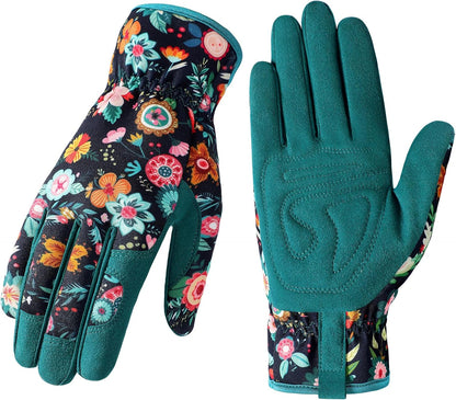 Gardening Gloves for Women, Breathable Leather Garden Gloves,Gardening Gift