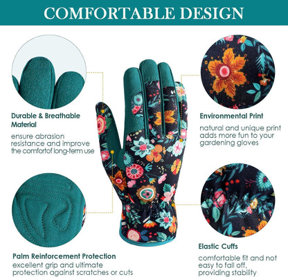 Gardening Gloves for Women, Breathable Leather Garden Gloves,Gardening Gift