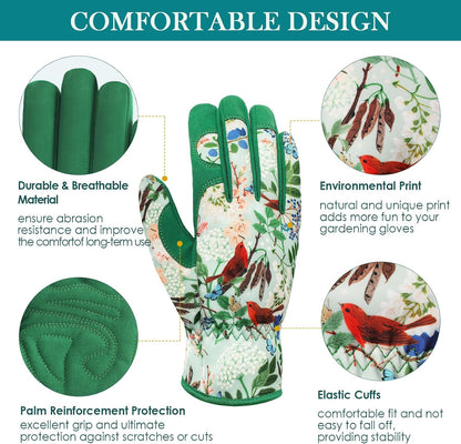 Gardening Gloves for Women, Breathable Leather Garden Gloves,Gardening Gift