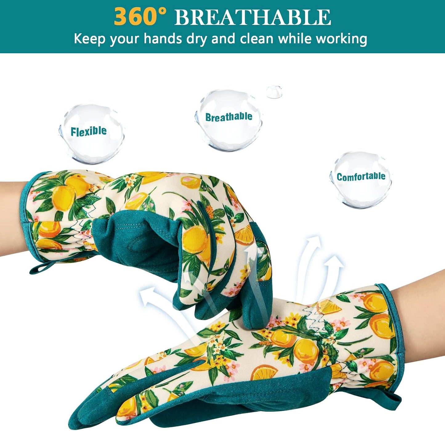 Gardening Gloves for Women, Breathable Leather Garden Gloves,Gardening Gift