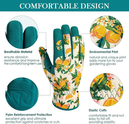 Gardening Gloves for Women, Breathable Leather Garden Gloves,Gardening Gift