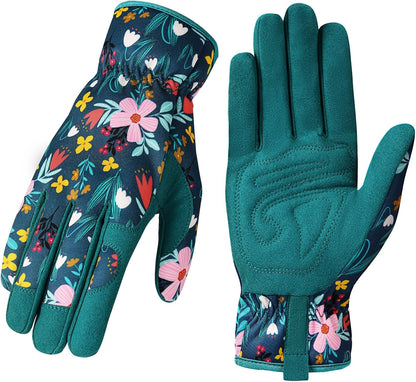 Gardening Gloves for Women, Breathable Leather Garden Gloves,Gardening Gift
