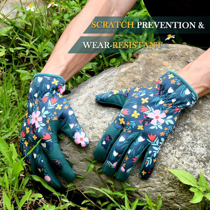 Gardening Gloves for Women, Breathable Leather Garden Gloves,Gardening Gift