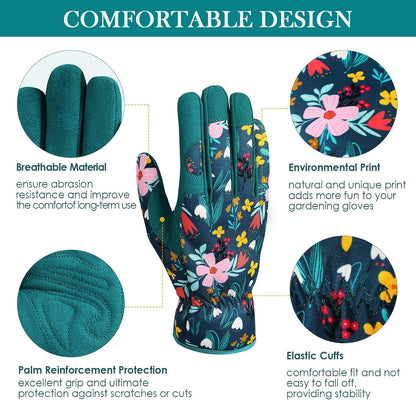 Gardening Gloves for Women, Breathable Leather Garden Gloves,Gardening Gift