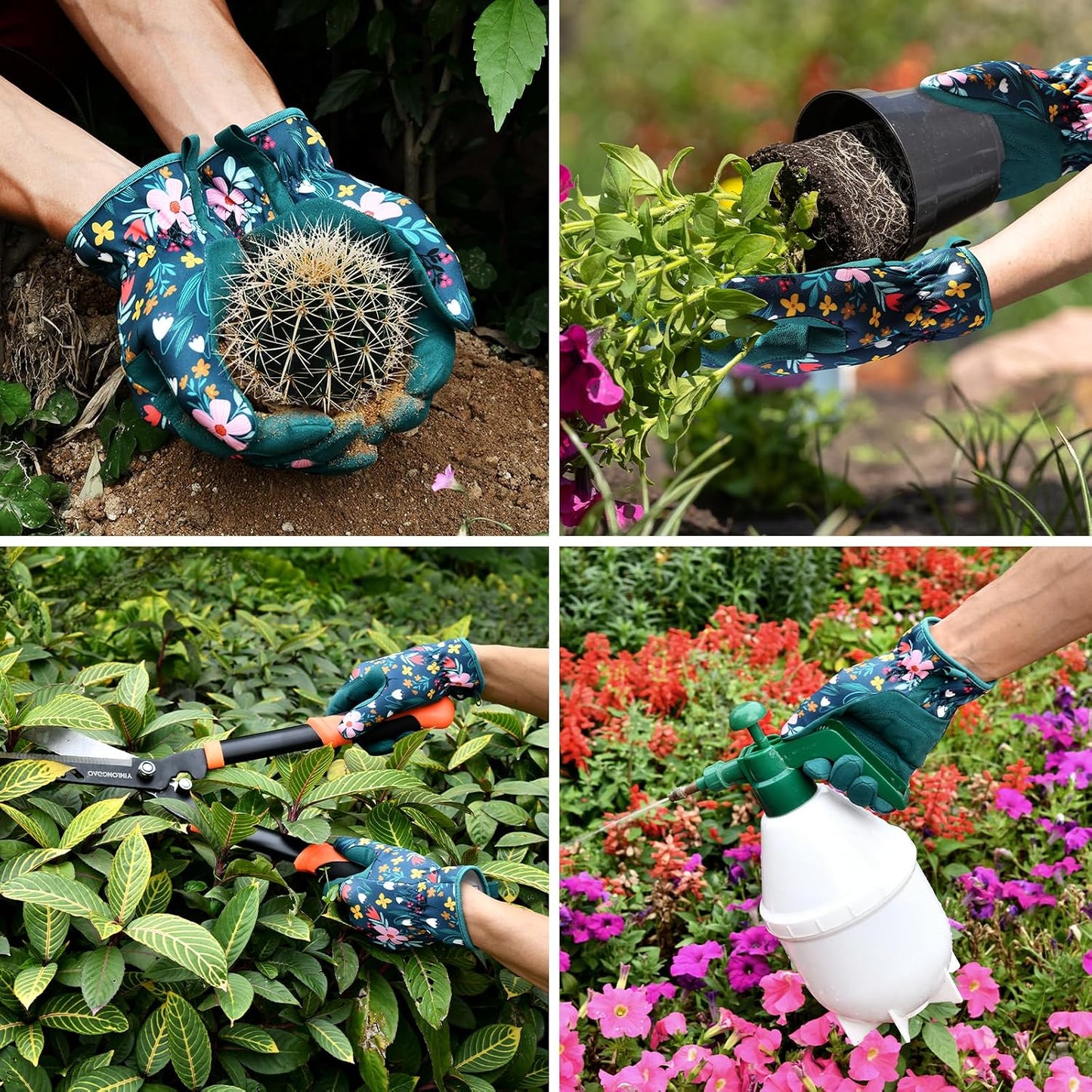 Gardening Gloves for Women, Breathable Leather Garden Gloves,Gardening Gift