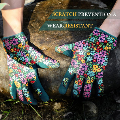 Gardening Gloves for Women, Breathable Leather Garden Gloves,Gardening Gift