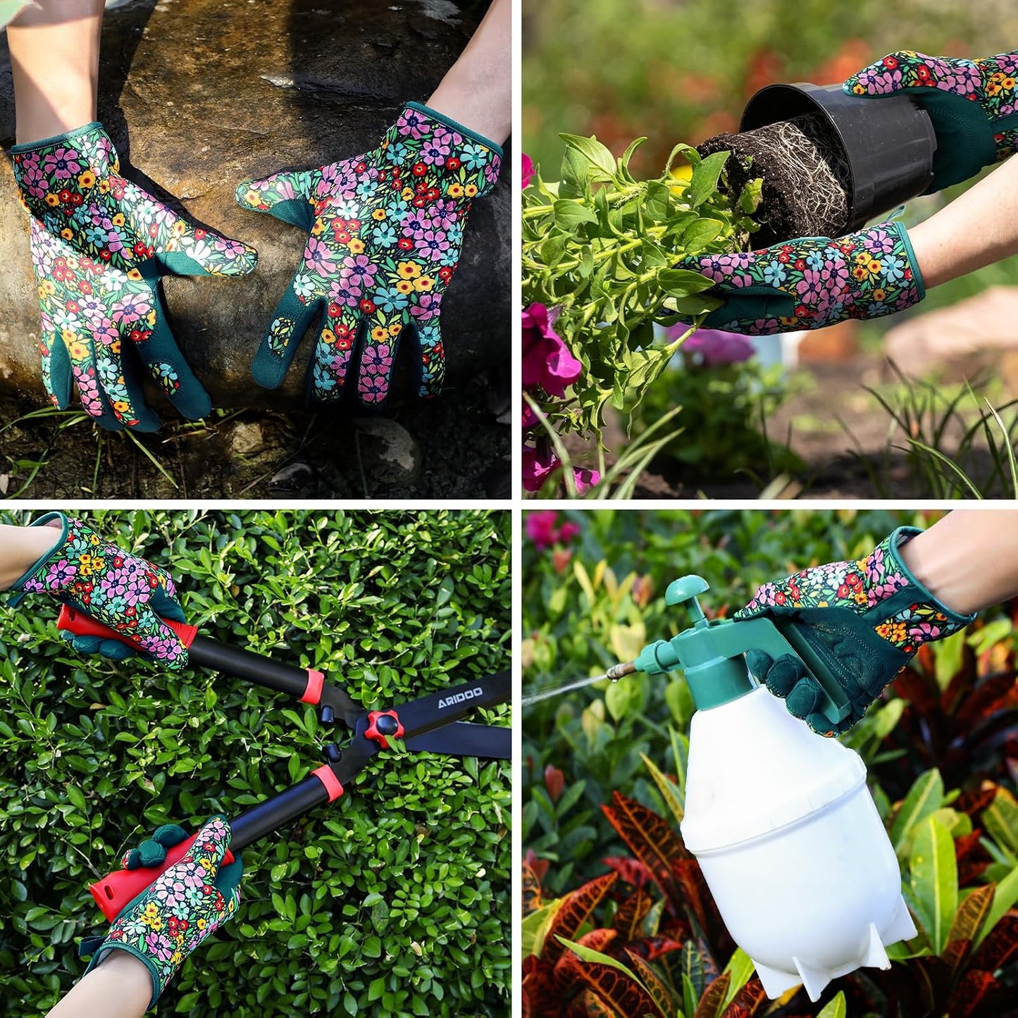 Gardening Gloves for Women, Breathable Leather Garden Gloves,Gardening Gift