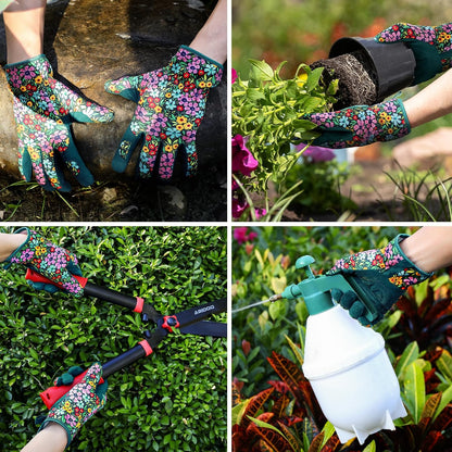 Gardening Gloves for Women, Breathable Leather Garden Gloves,Gardening Gift