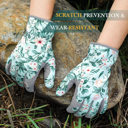 Gardening Gloves for Women, Breathable Leather Garden Gloves,Gardening Gift