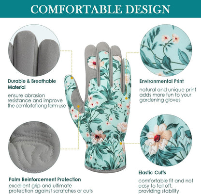 Gardening Gloves for Women, Breathable Leather Garden Gloves,Gardening Gift