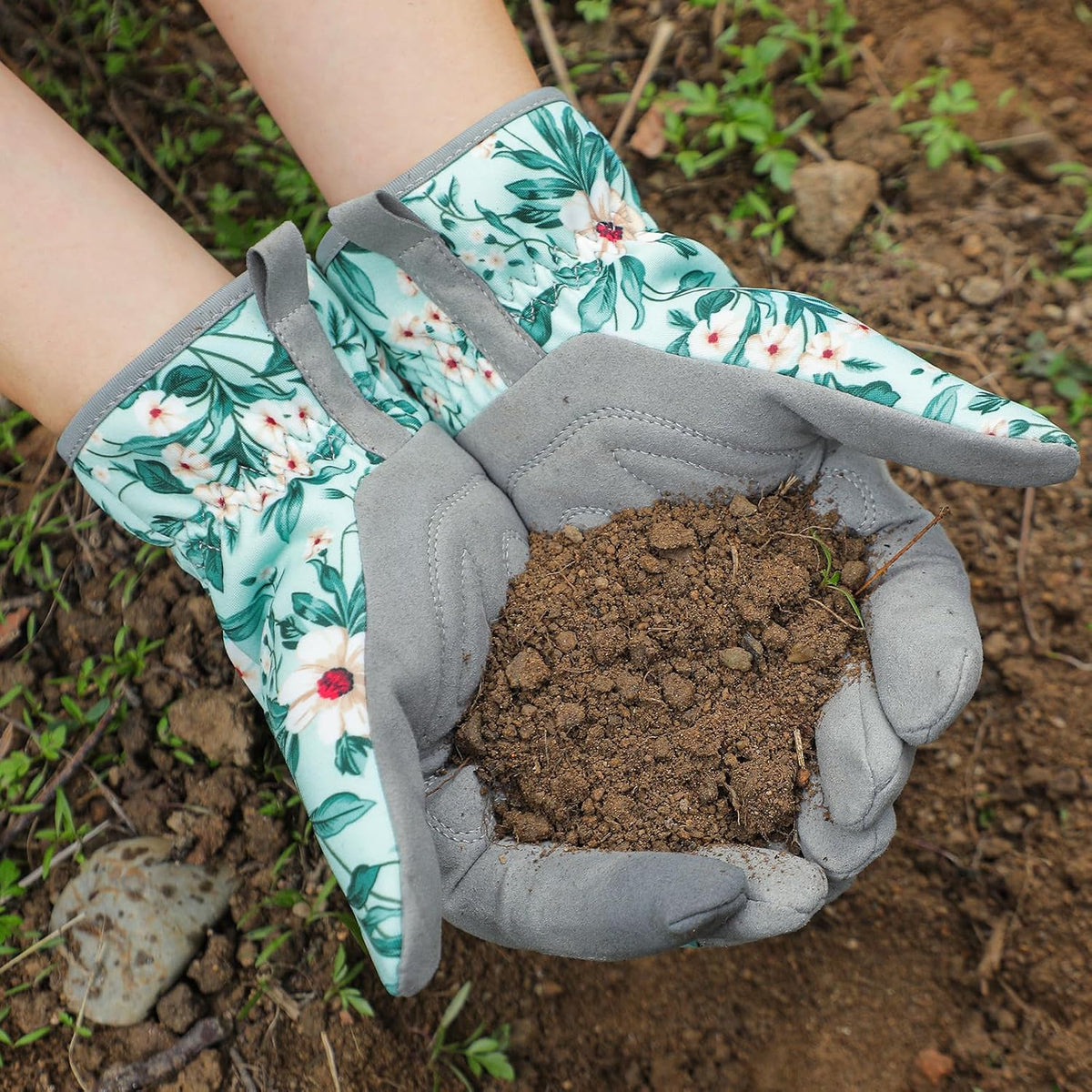 Gardening Gloves for Women, Breathable Leather Garden Gloves,Gardening Gift