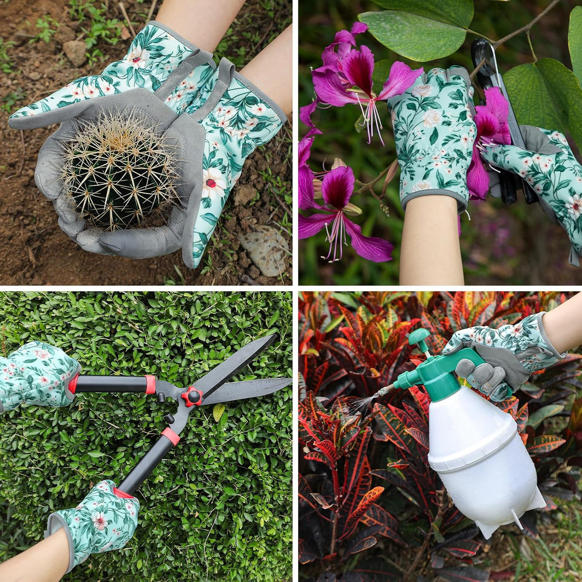 Gardening Gloves for Women, Breathable Leather Garden Gloves,Gardening Gift