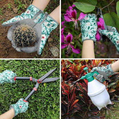 Gardening Gloves for Women, Breathable Leather Garden Gloves,Gardening Gift