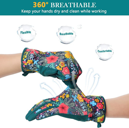 Gardening Gloves for Women, Breathable Leather Garden Gloves,Gardening Gift